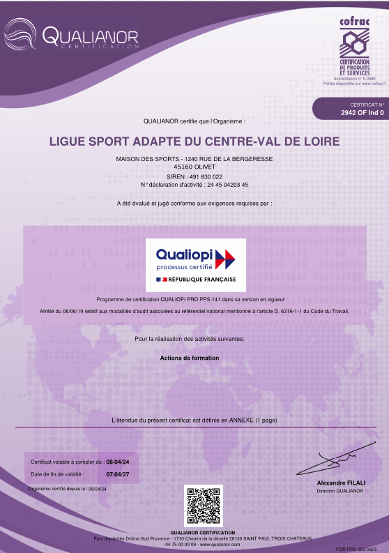 Affiche certification Qualiopi